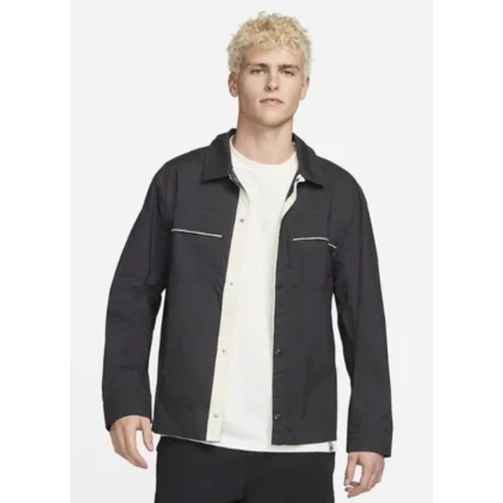 Nike Style Essentials Woven Button-Up Top DM6640-045 Men's L New with Tags
